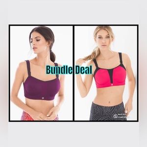 Soma Sport Max Support Contour Underwire Sport Bra Henna Plum & Pink Punch/Black